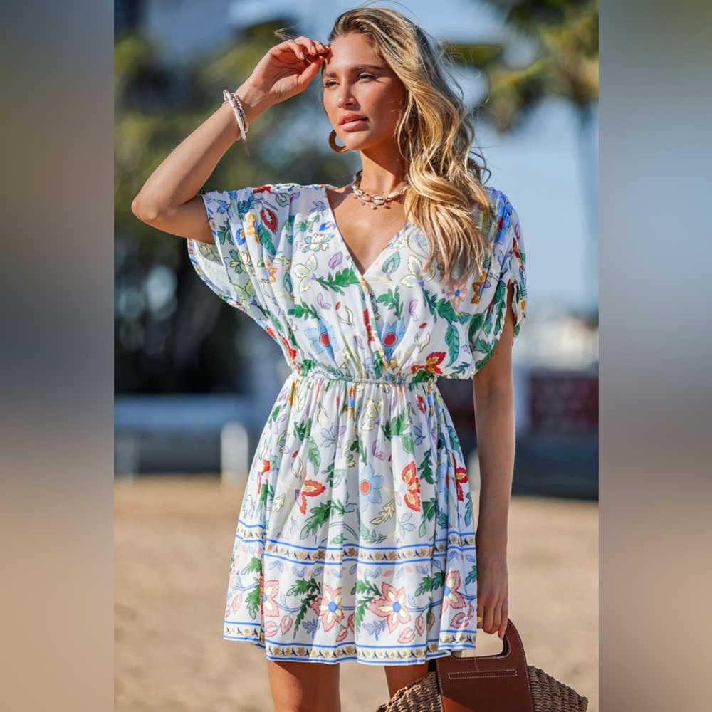 Vibrant vibes, floral cover-up